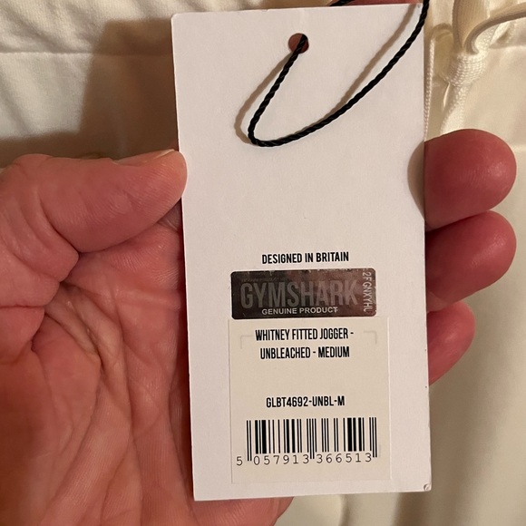 NWT Gymshark Whitney Simmons Unbleached Whitney Joggers in White/Cream - Picture 6 of 12